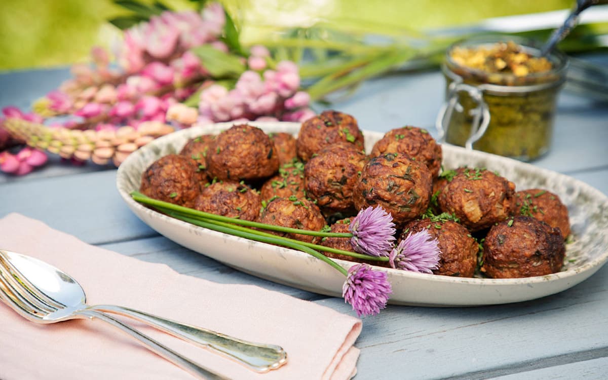 Anammas hemlagade vegobullar med färskost