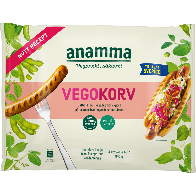 Vegokorv 840g